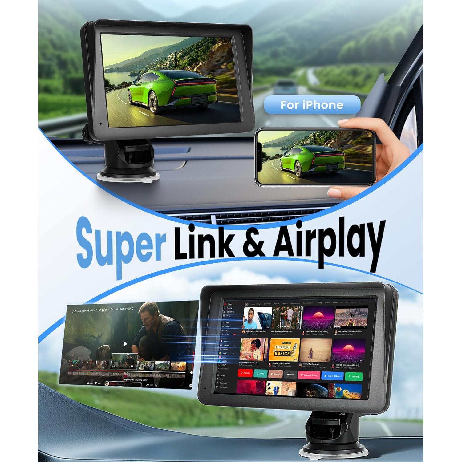 Cámara de Auto para Bebés Orderich 7" HD Inalámbrica