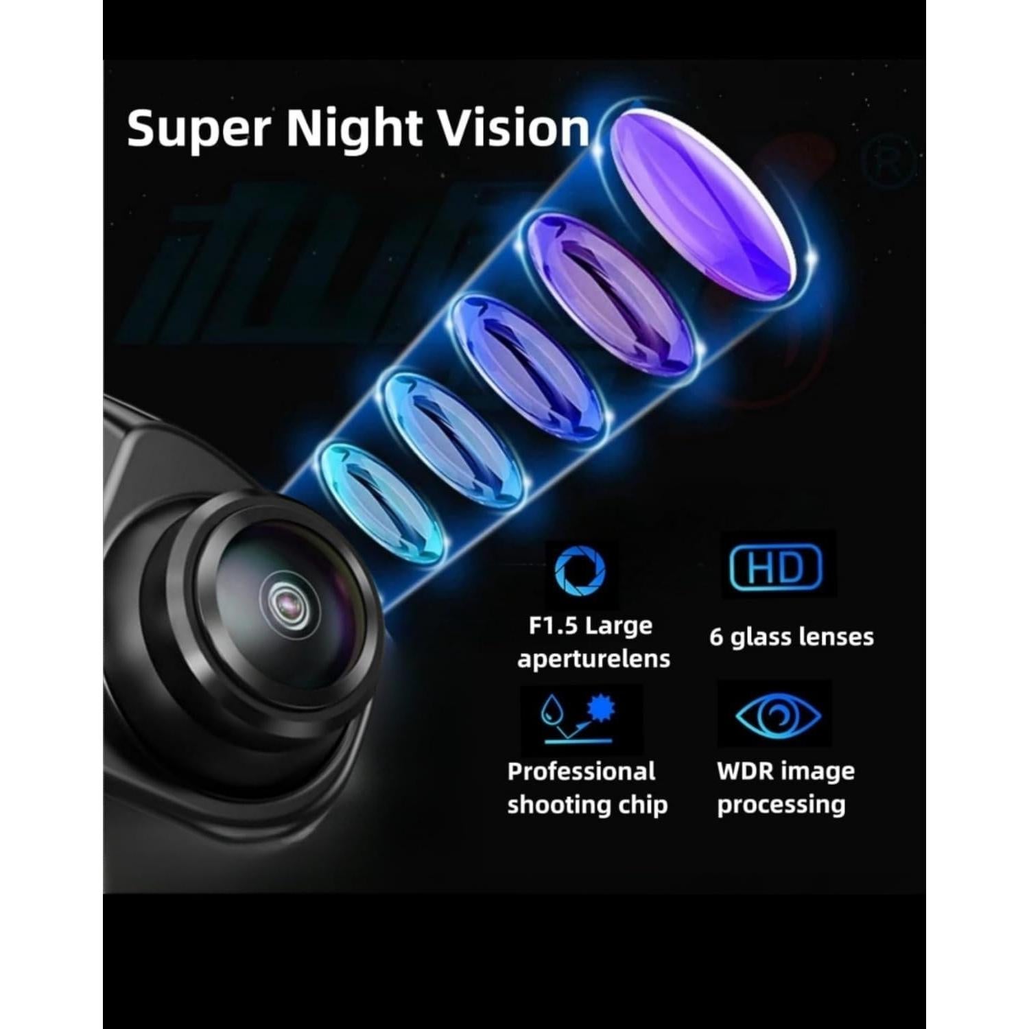 Cámara de Respaldo HD 720P Epronic Ajustable 360° Negra