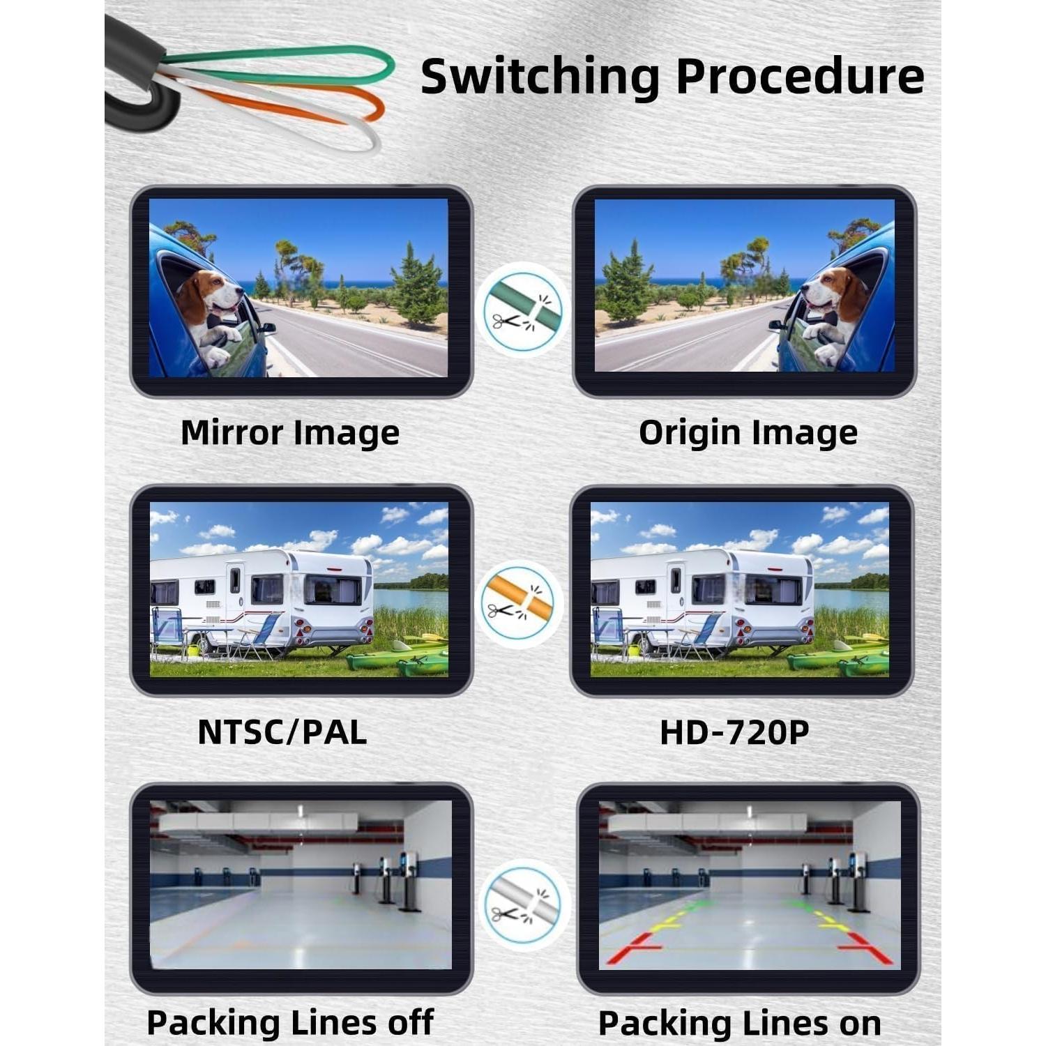 Cámara de Respaldo HD 720P Epronic Ajustable 360° Negra