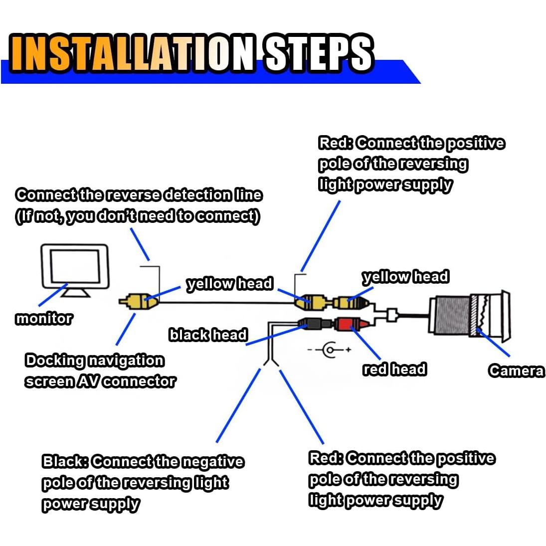 Cámara de Respaldo KITUREK HD 170° Universal para Vehículos