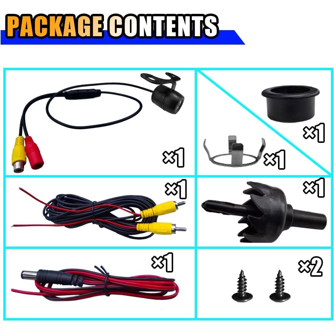 Cámara de Respaldo KITUREK HD 170° Universal para Vehículos