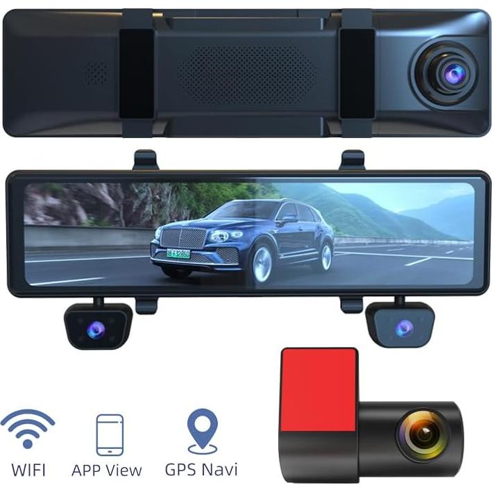 Dash Cam 4 Cámaras 1080P WDHOICAR Pantalla Táctil GPS