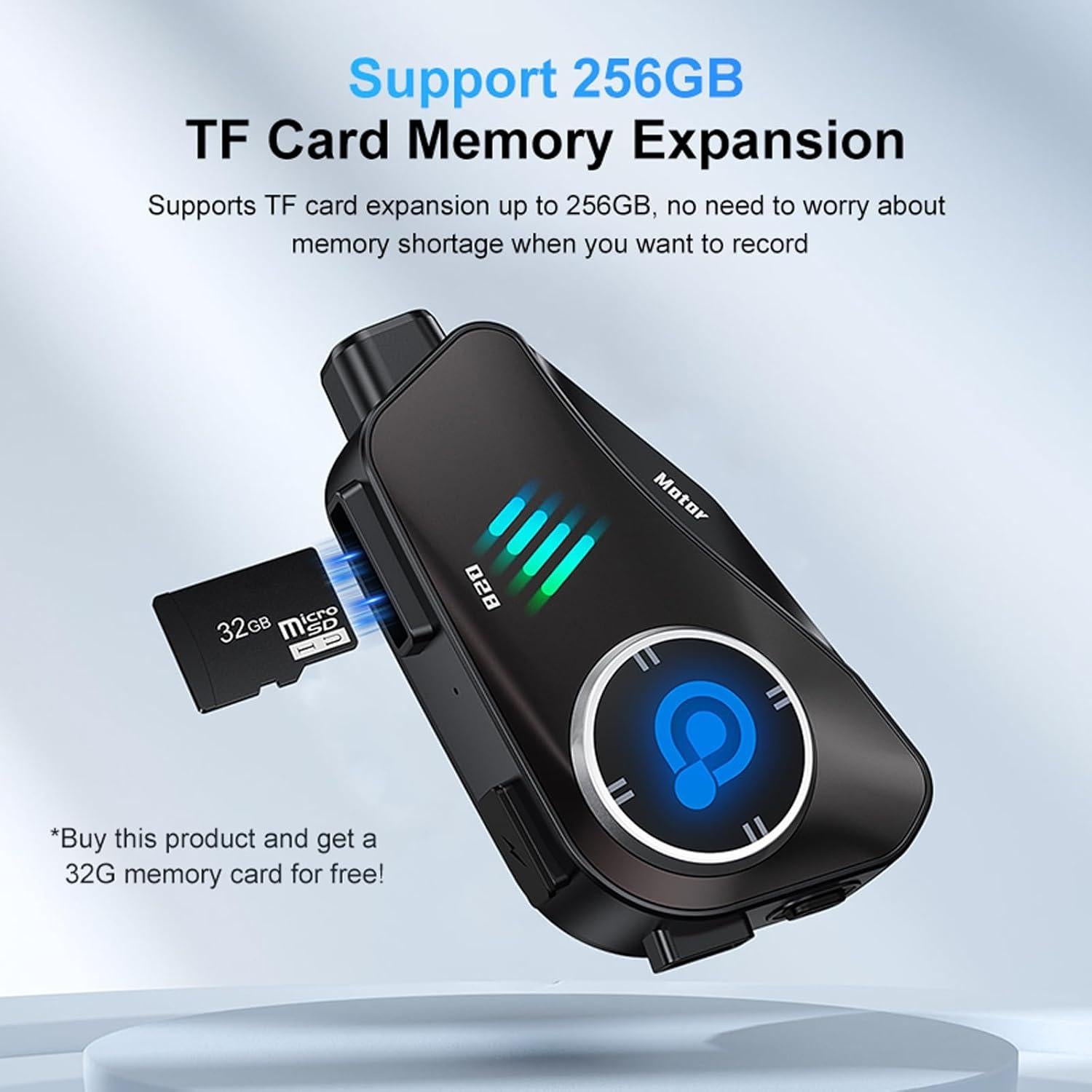 Cámara de casco Bluetooth 1080P IP66 con auricular 1500mAh