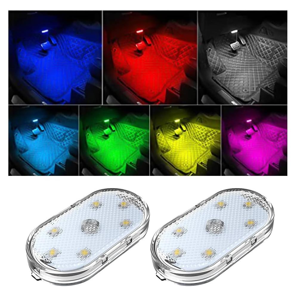 Luces LED Inalámbricas Ziciner 2 PCS Colorido para Coche