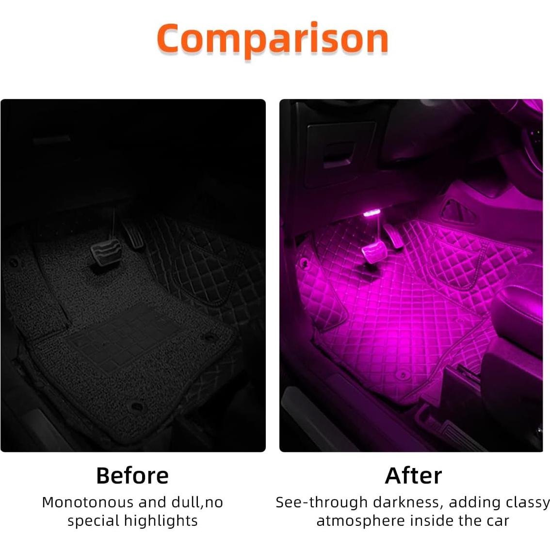 Luces LED Inalámbricas Ziciner 2 PCS Colorido para Coche