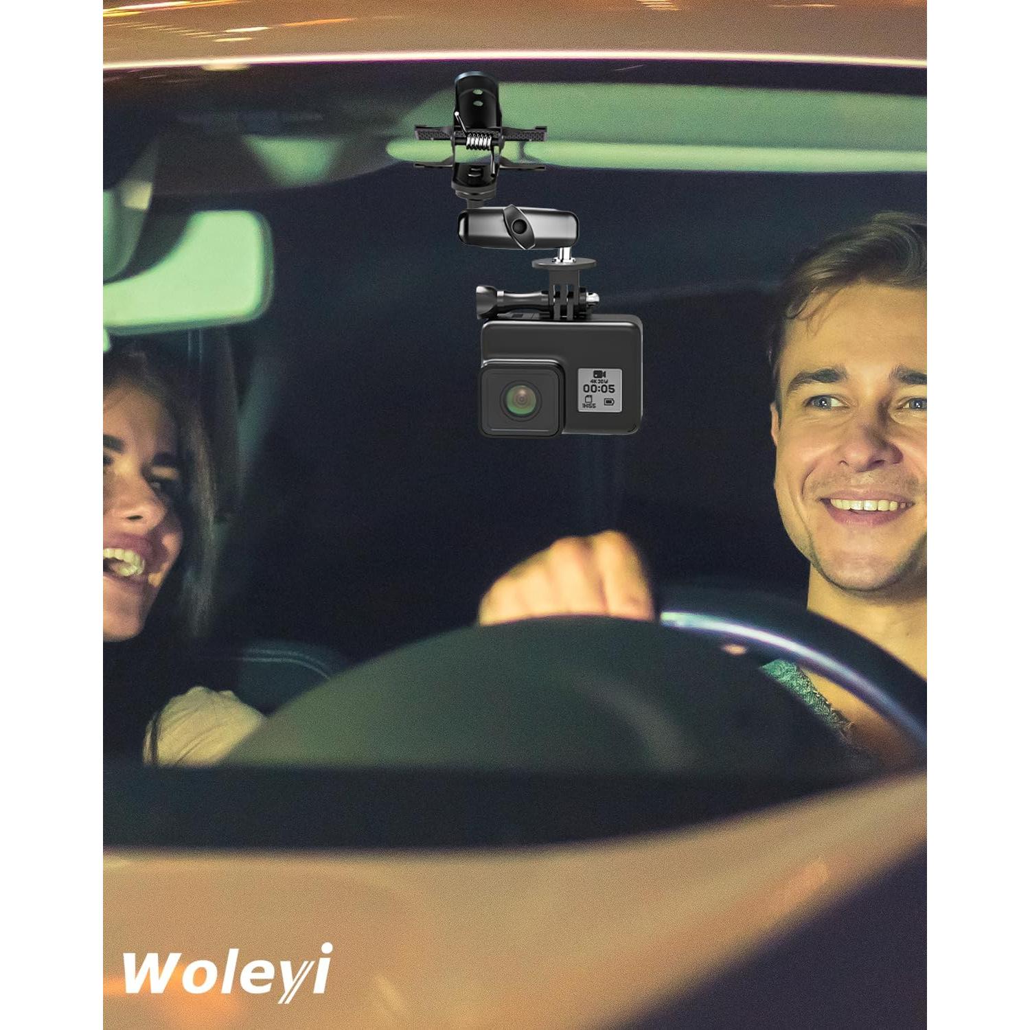 Soporte de cámara para visera de coche Woleyi - 360° ajustable