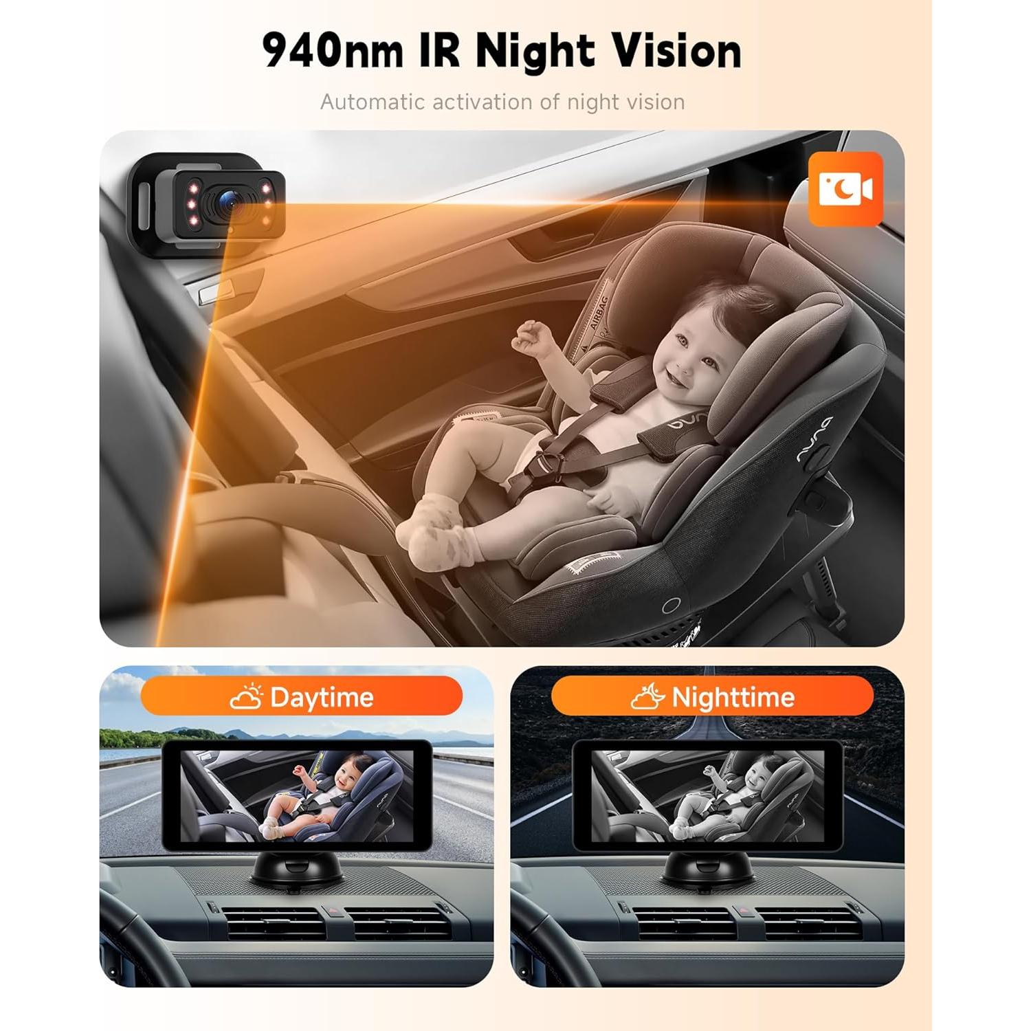 Cámara para Bebés Rimoody 4.3" HD con Visión Nocturna