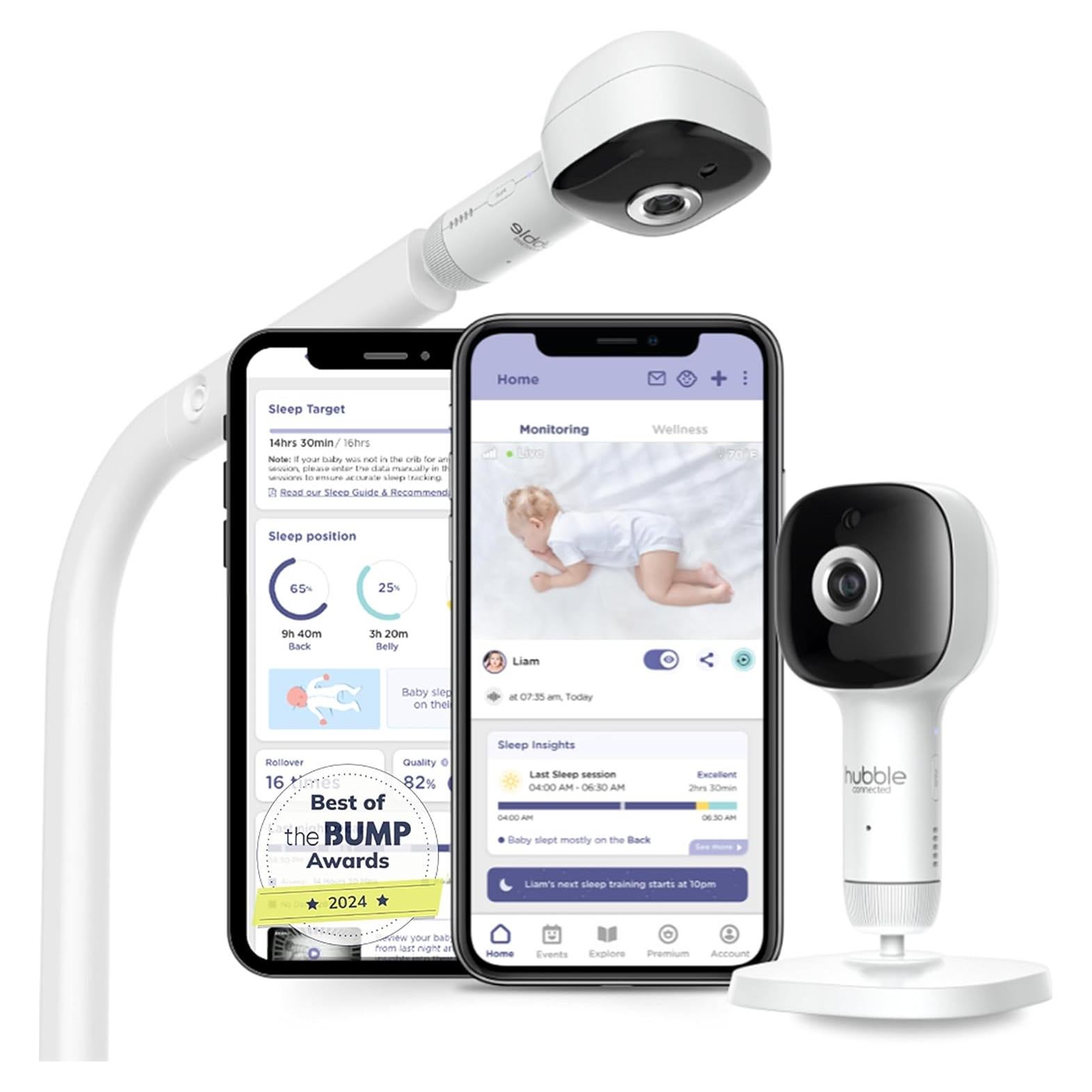 Monitor de Bebé Inteligente Hubble Conectado SkyVision AI HD