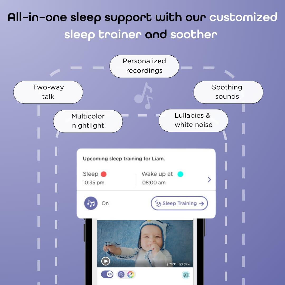 Monitor de Bebé Inteligente Hubble Conectado SkyVision AI HD