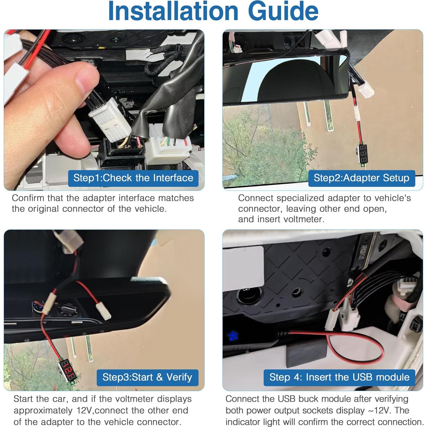 Adaptador de Alimentación YQMAJIM para Dashcam - Compatible Chrysler/Dodge/Jeep