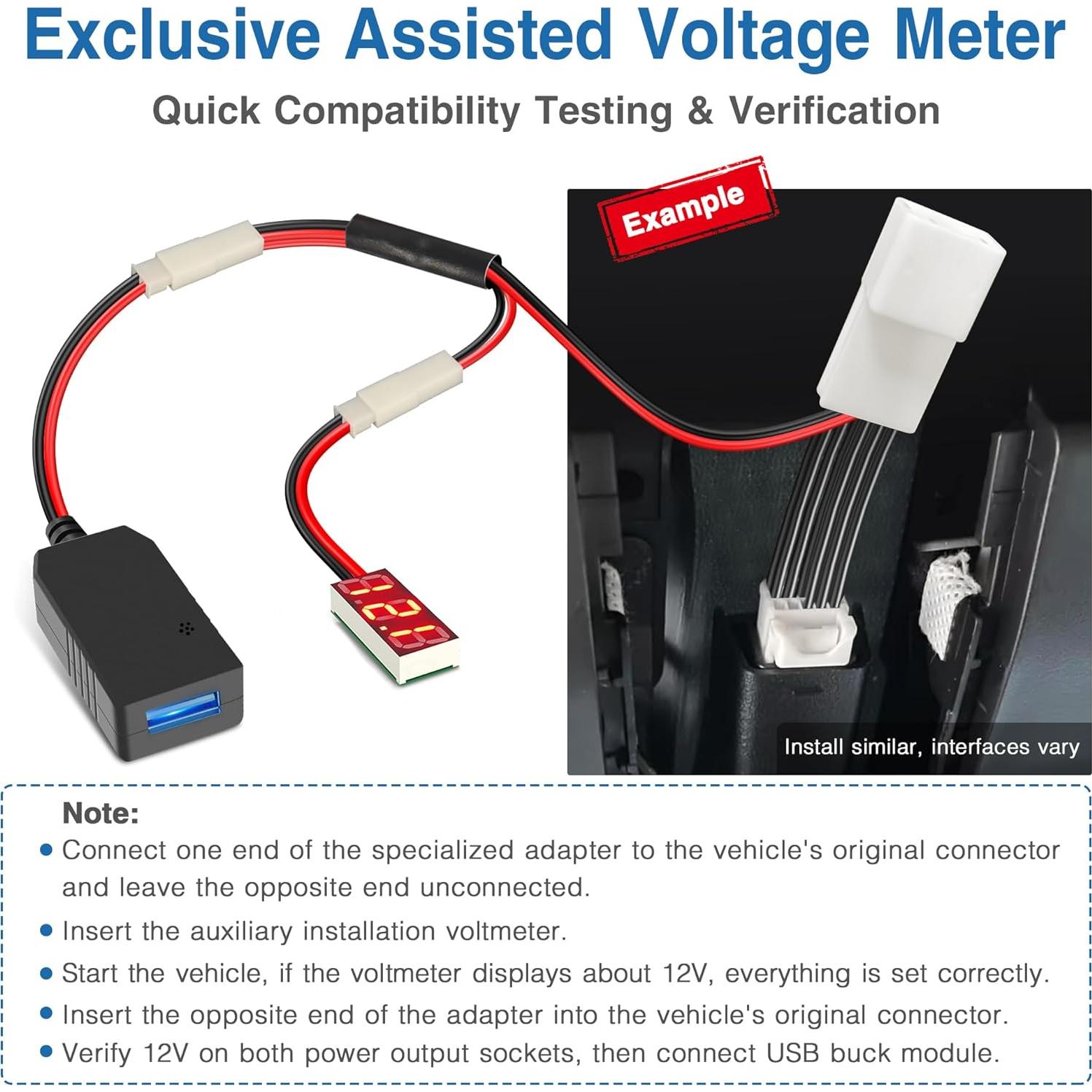 Adaptador de Alimentación YQMAJIM para Dashcam - Compatible Chrysler/Dodge/Jeep