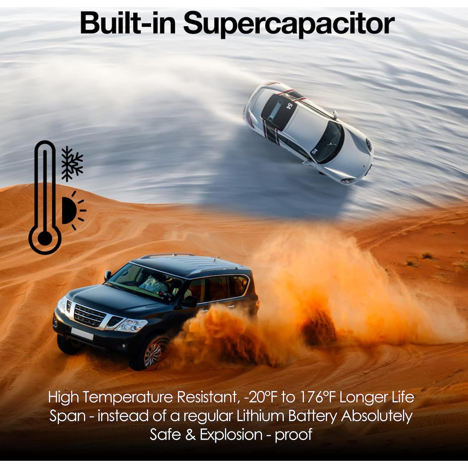 Cámara de tablero Rexing V1 4K GPS Wi-Fi 170° Gran Angular