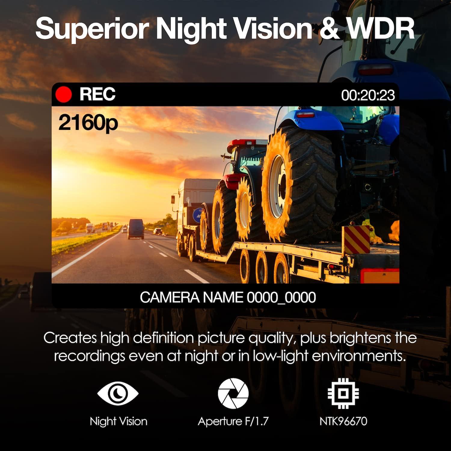 Cámara de tablero Rexing V1 4K GPS Wi-Fi 170° Gran Angular