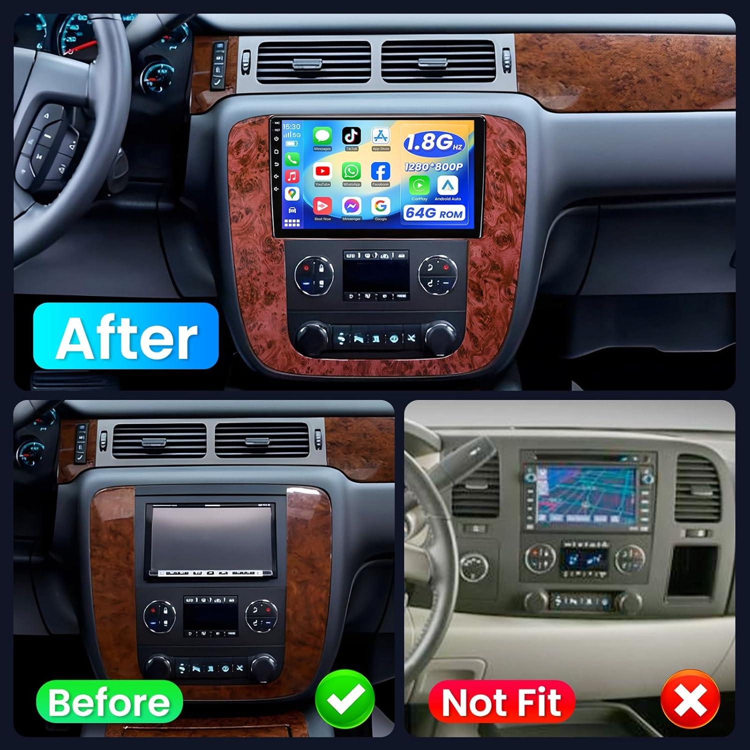 Radio Estéreo Android 13 Jerqry 4GB 64GB para Chevy 2007-2013