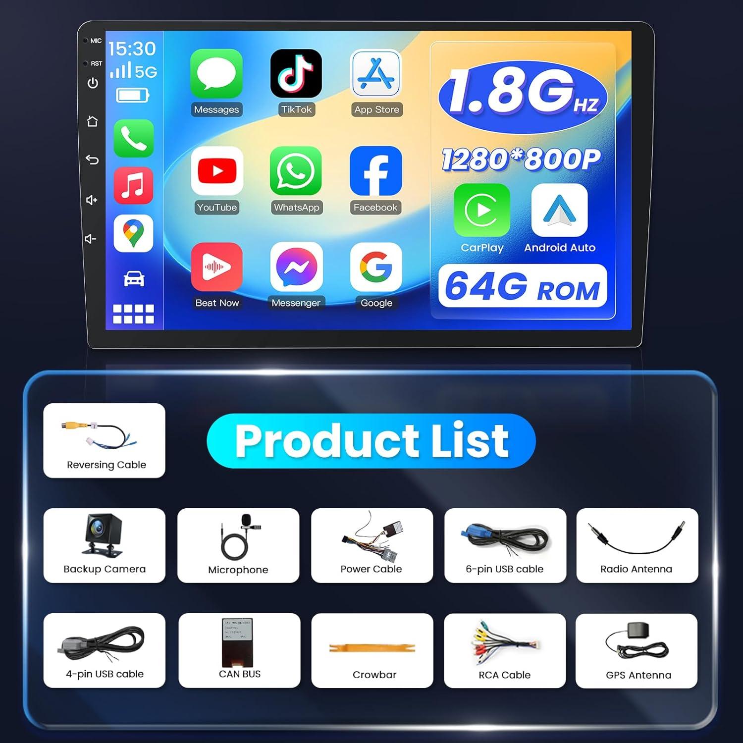 Radio Estéreo Android 13 Jerqry 4GB 64GB para Chevy 2007-2013