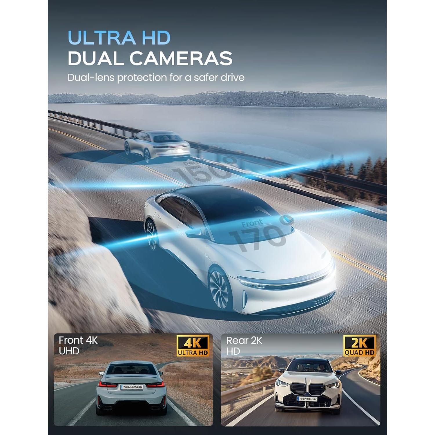 Cámara de tablero 4K TECXERLLON con ADAS y GPS