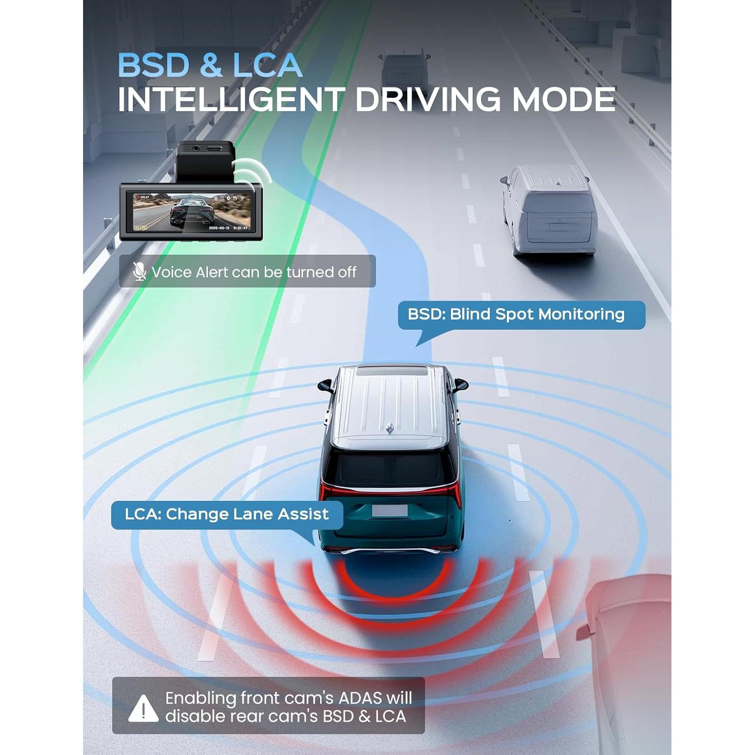 Cámara de tablero 4K TECXERLLON con ADAS y GPS