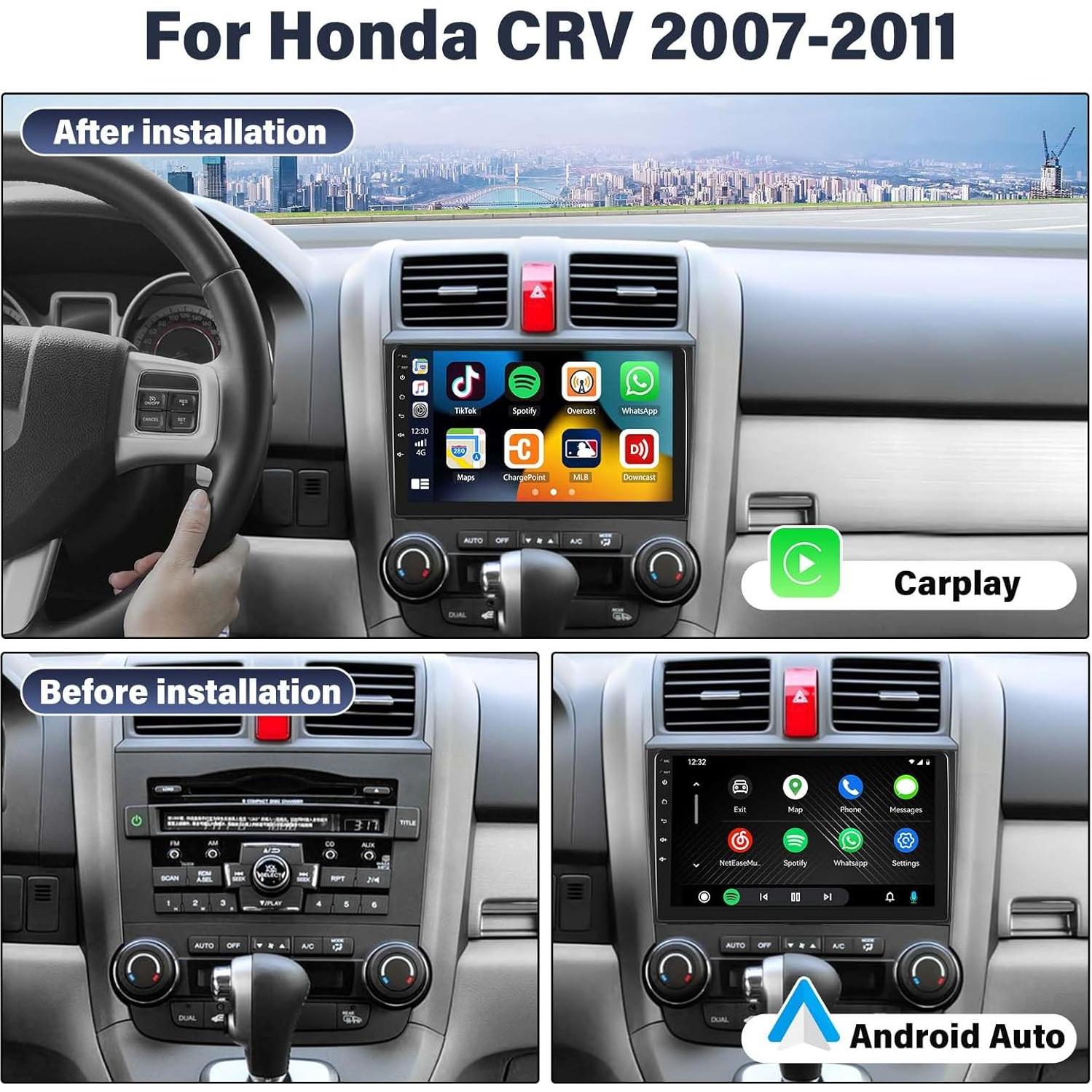 Estéreo Android 2G+64G para Honda CRV 2007-2011 GPS 9"