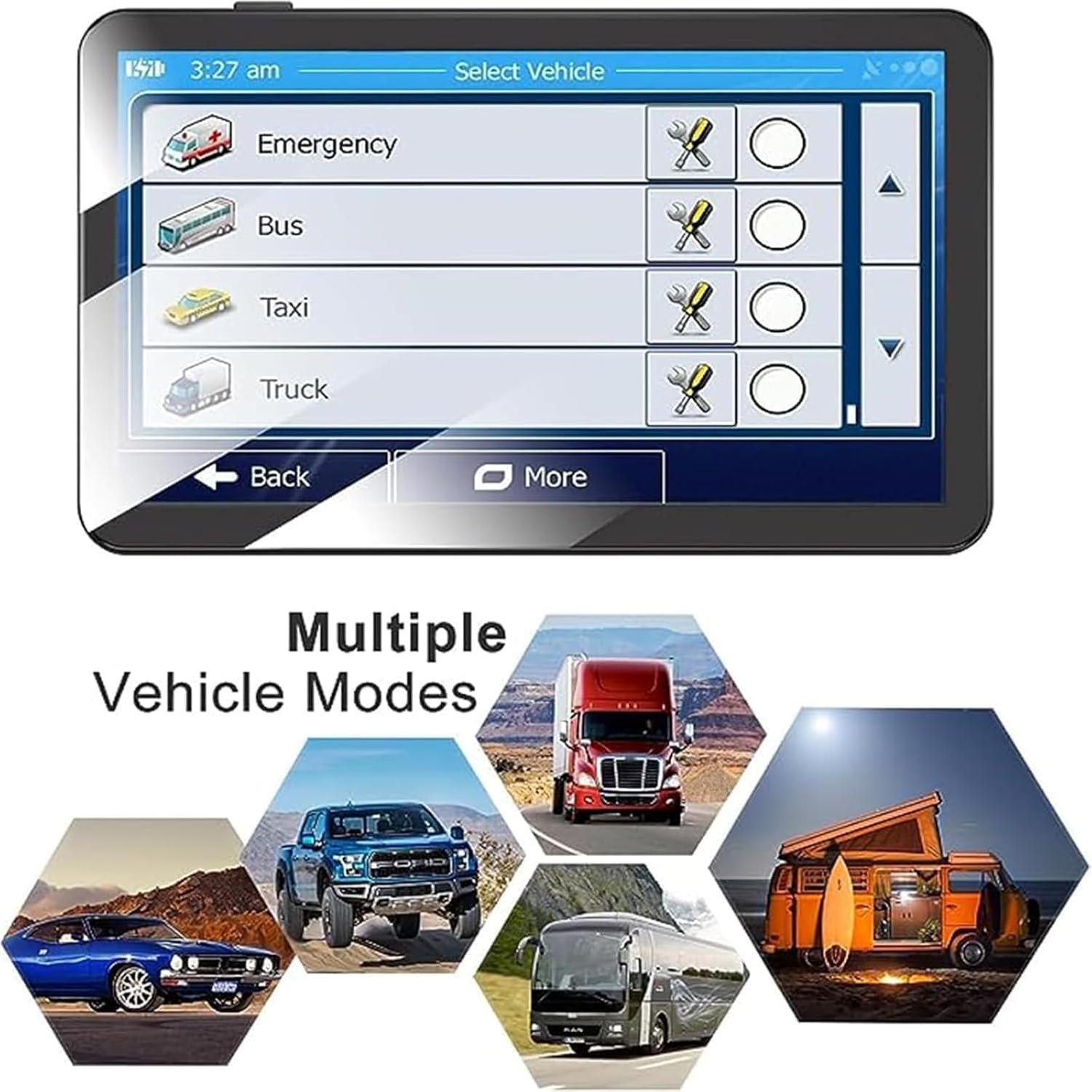 Navegador GPS LONGRUF 7" Pantalla Táctil 2.5D para Camiones