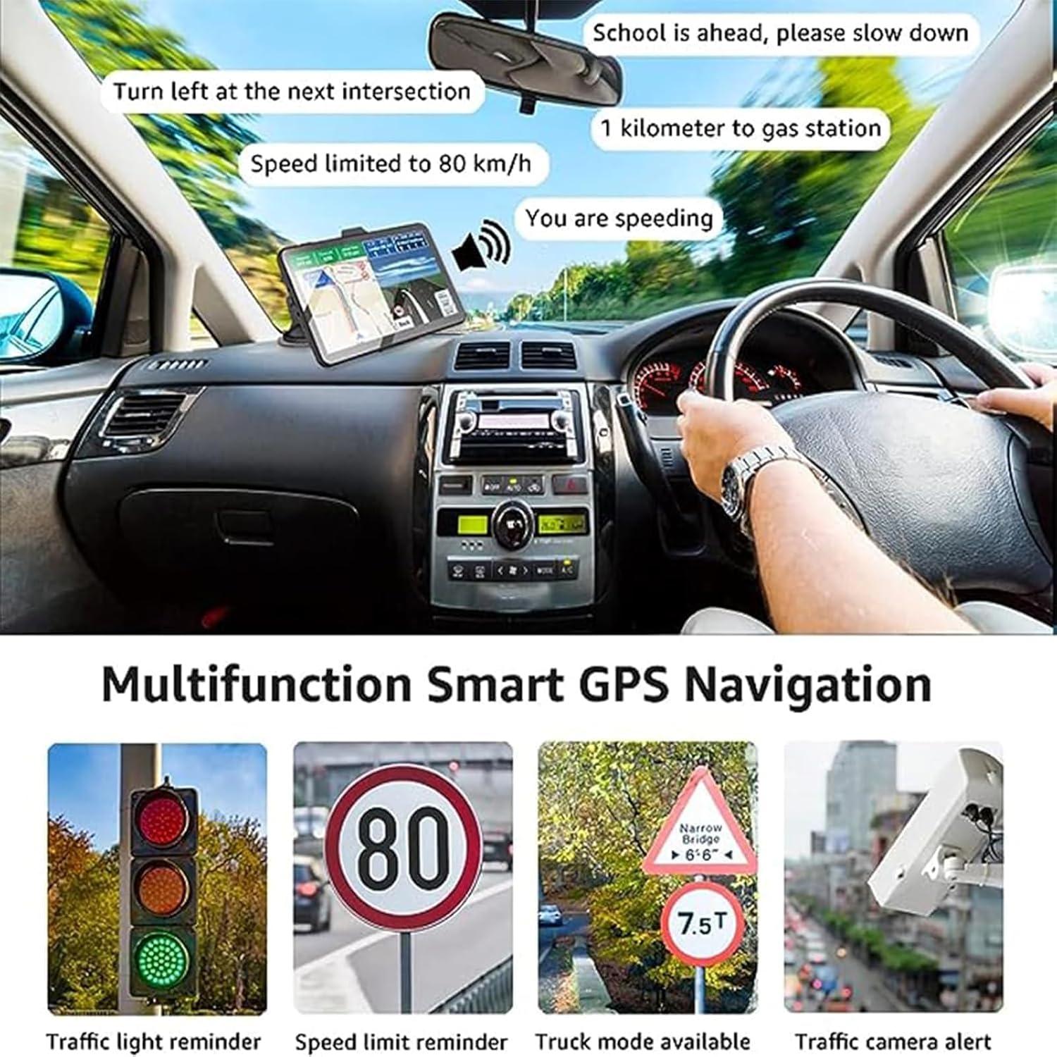 Navegador GPS LONGRUF 7" Pantalla Táctil 2.5D para Camiones