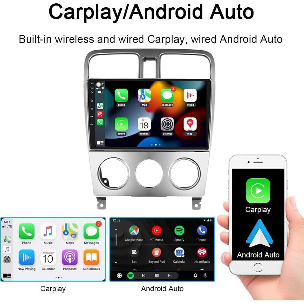 Estéreo de Coche Android 13 Subaru Forester 2002-2008 9"
