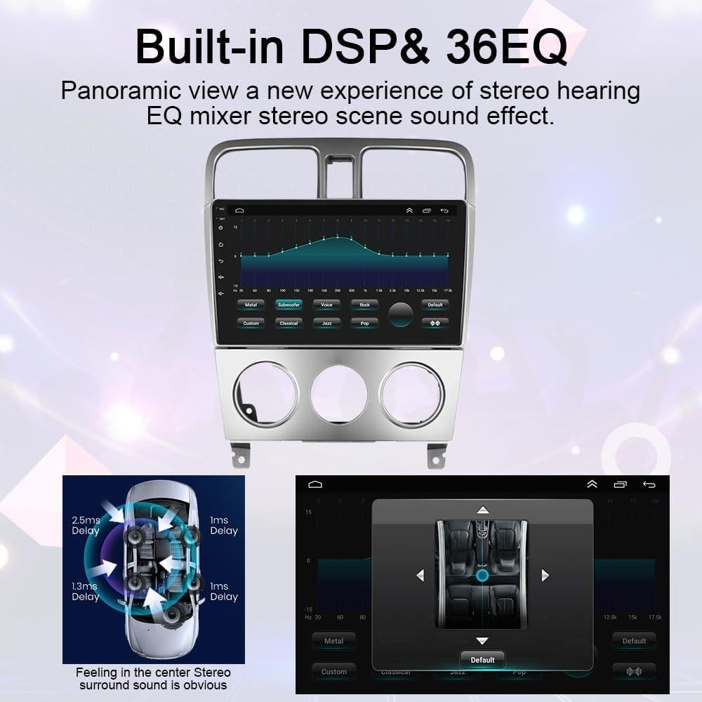 Estéreo de Coche Android 13 Subaru Forester 2002-2008 9"