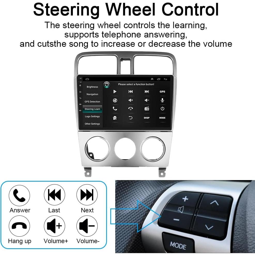 Estéreo de Coche Android 13 Subaru Forester 2002-2008 9"