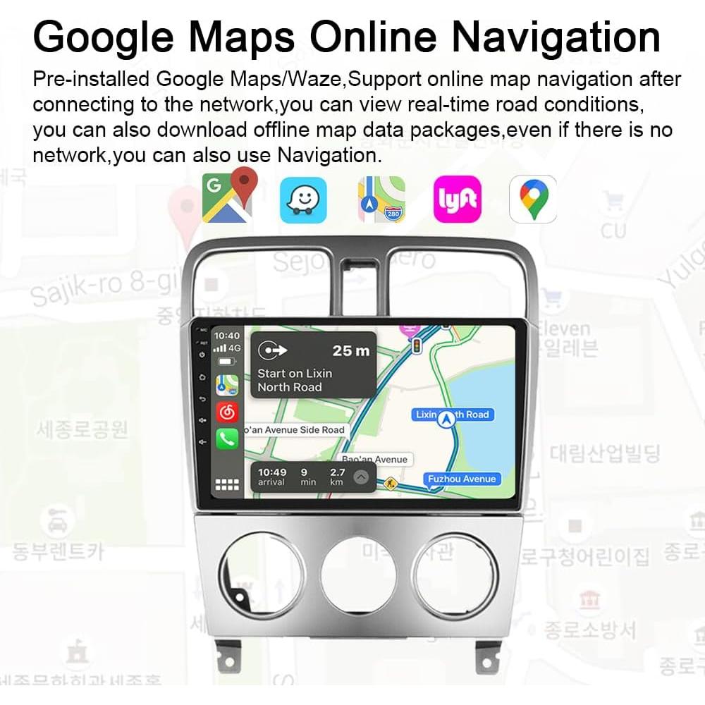Estéreo de Coche Android 13 Subaru Forester 2002-2008 9"