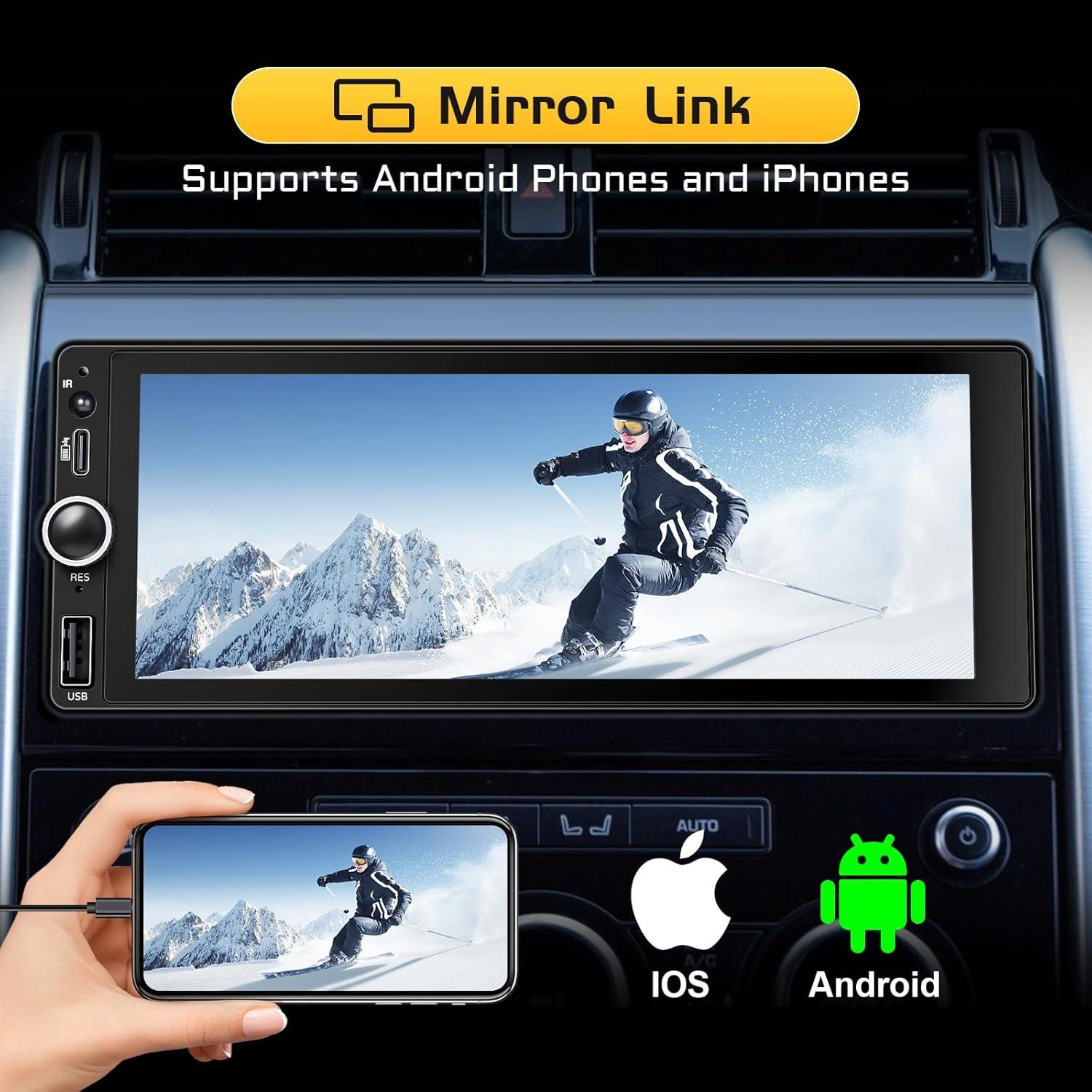 Estéreo de Coche Lussuvox UN 9540C 7" Bluetooth CarPlay Android Auto