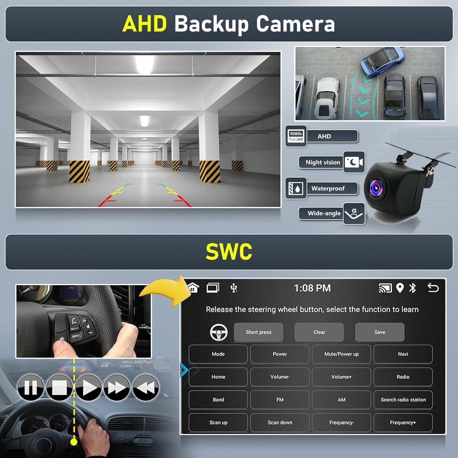 Estéreo de Coche Android 13 Ikasus 9" Pantalla Táctil GPS