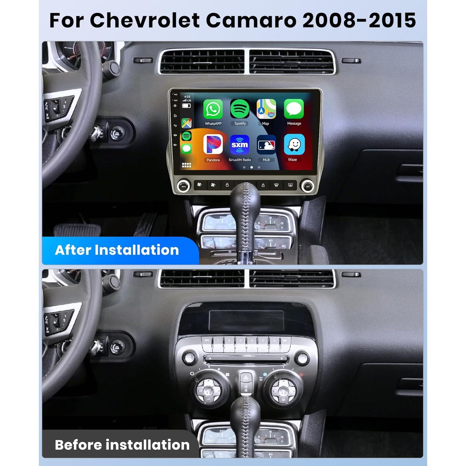 Estéreo de coche METEESER Android 13 para Chevrolet Camaro 2008-2015, 4G+64G, Pantalla IPS 32EQ DSP, Bluetooth 5.0