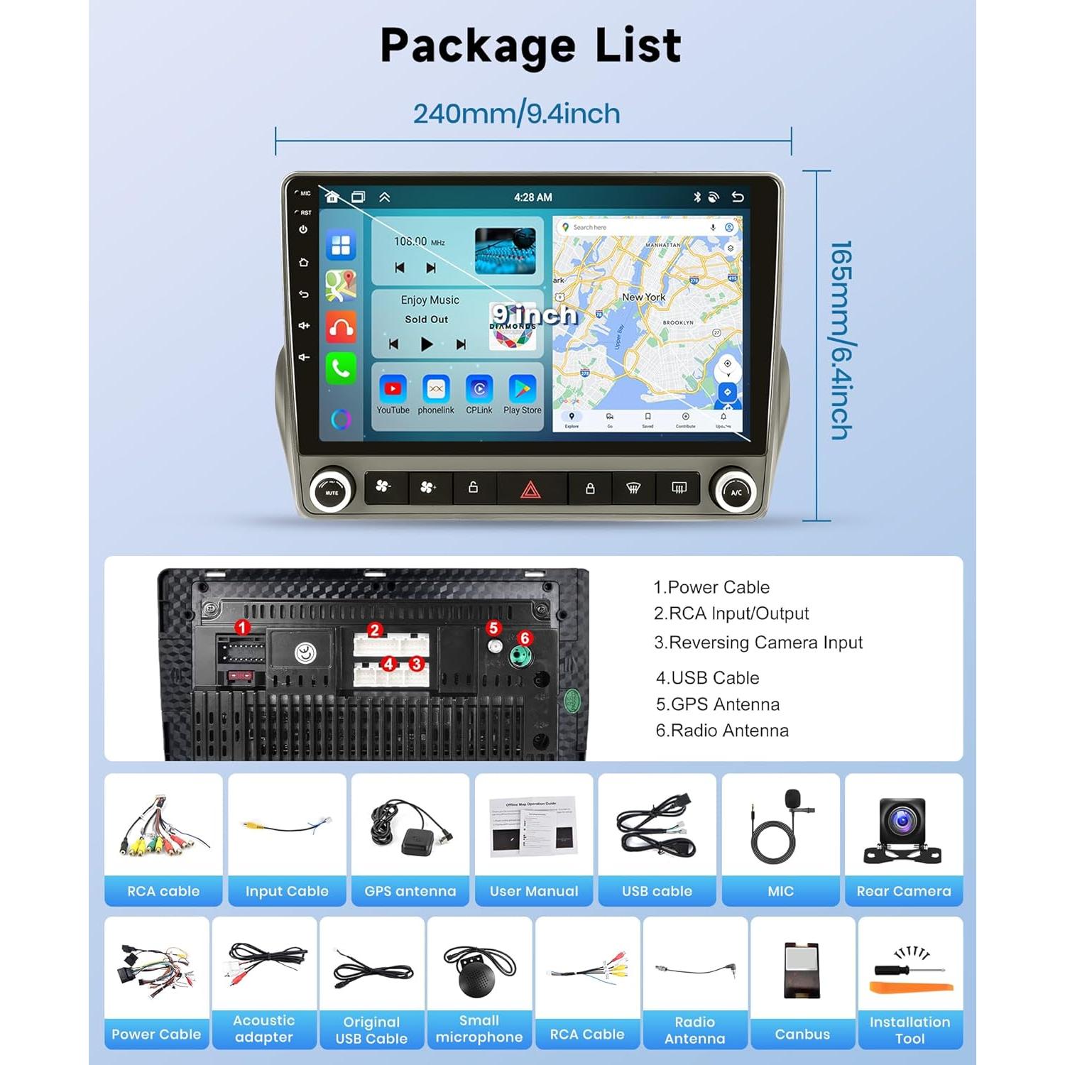 Estéreo de coche METEESER Android 13 para Chevrolet Camaro 2008-2015, 4G+64G, Pantalla IPS 32EQ DSP, Bluetooth 5.0