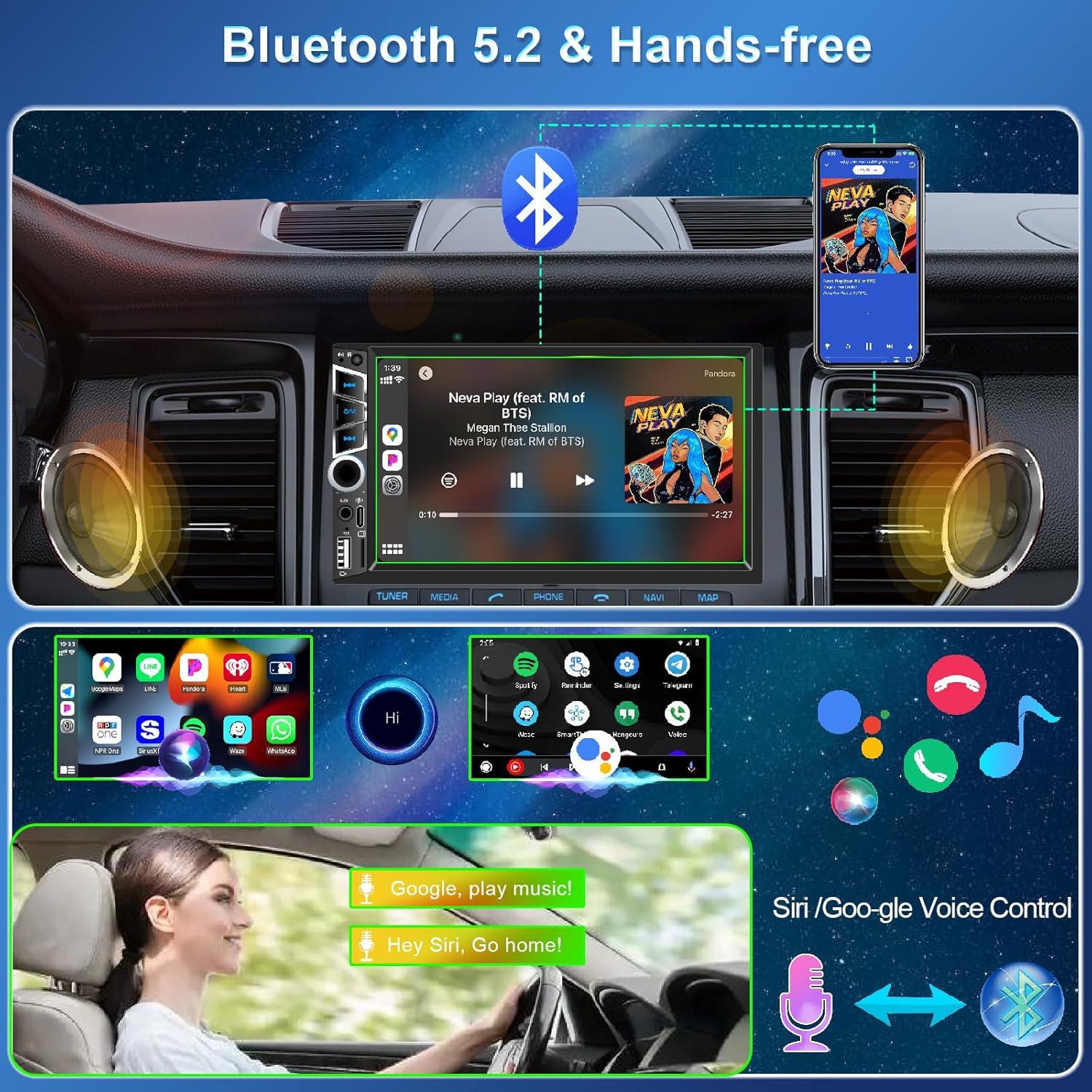 Estéreo de Coche Vexidura MAO7032W 7" Bluetooth 5.2 CarPlay