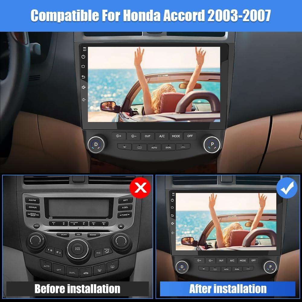 Radio de Coche Android 13 EagleNav 10" 2GB+64GB para Honda Accord 2003-2007
