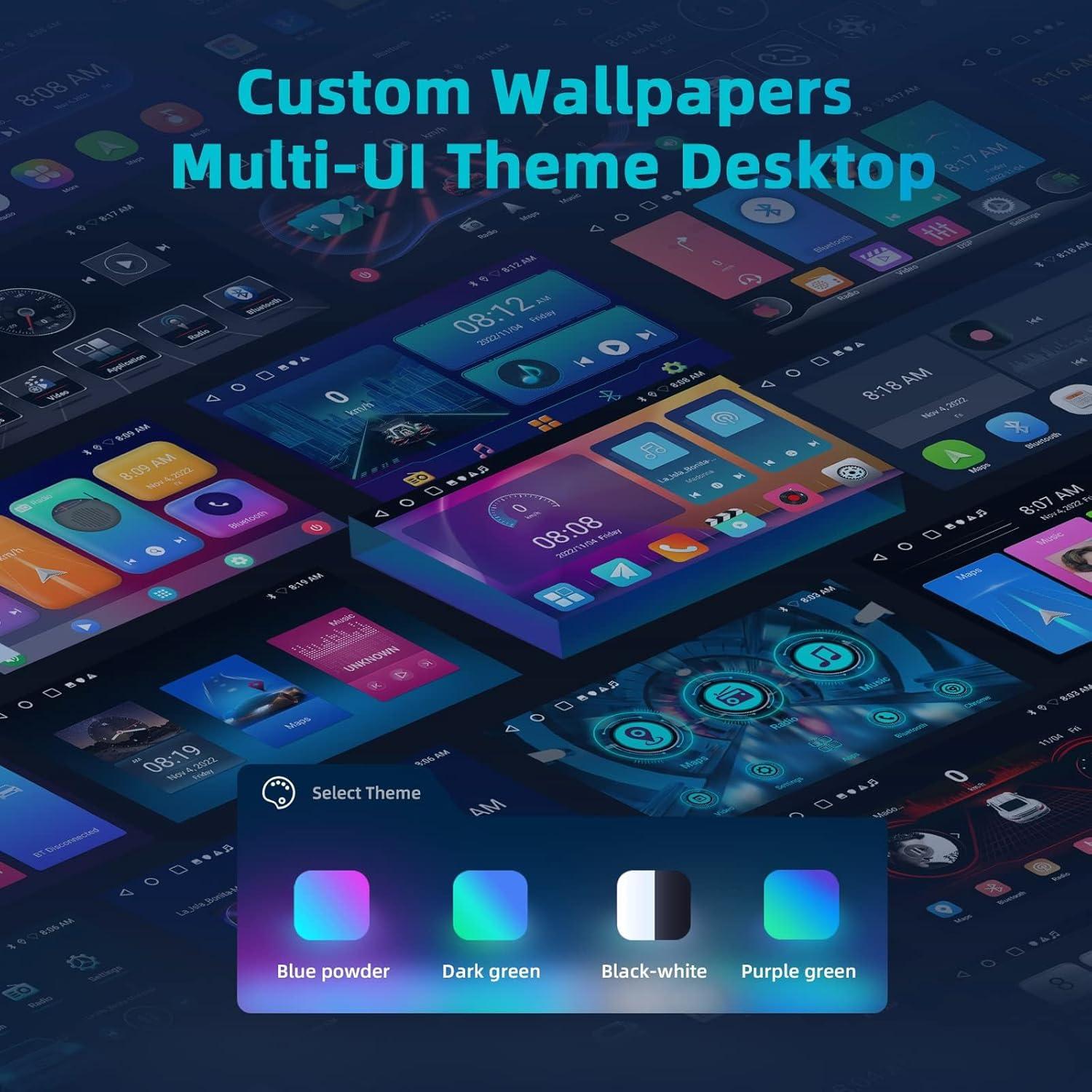 Estéreo de Coche Podofo 10.1" Android 2GB 32GB Carplay Auto