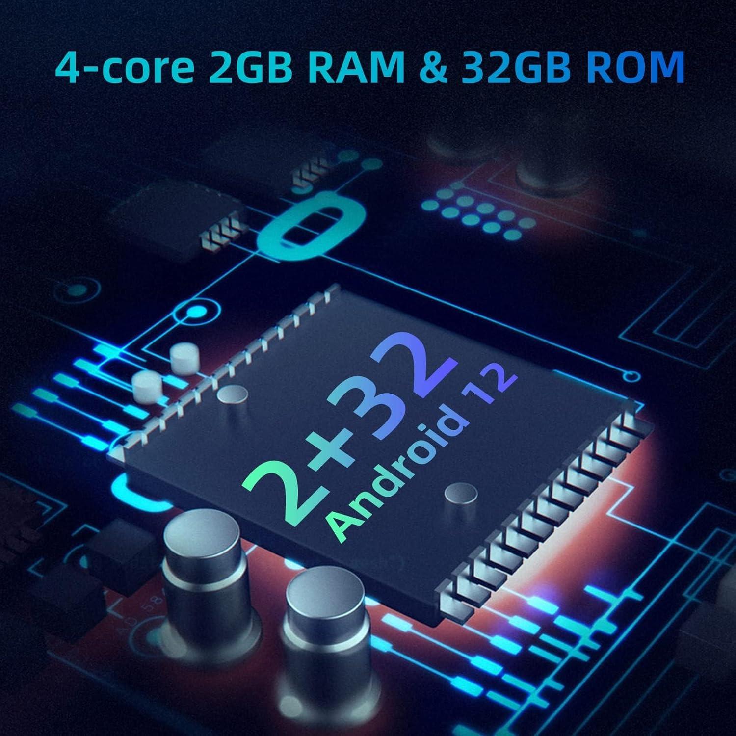 Estéreo de Coche Podofo 10.1" Android 2GB 32GB Carplay Auto