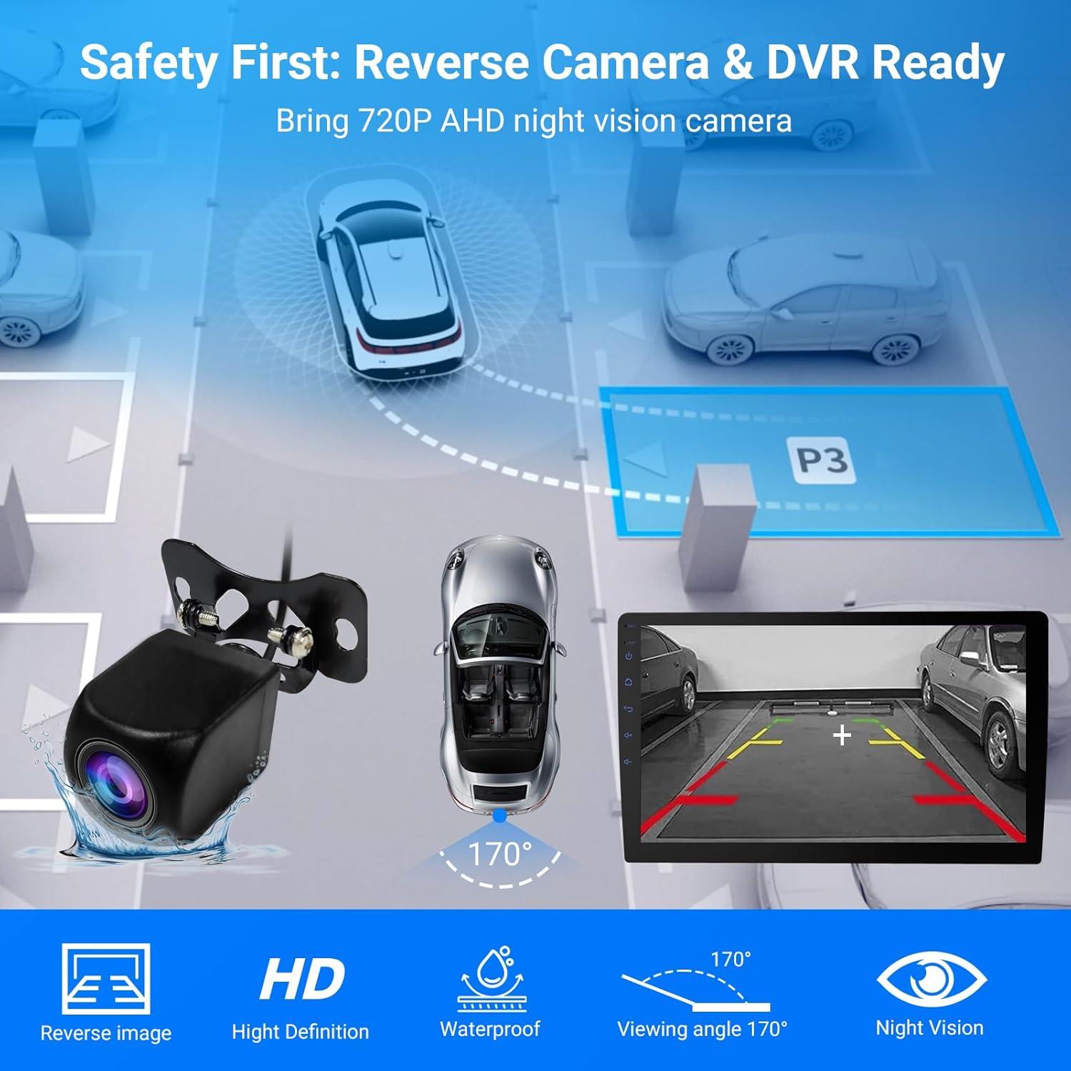 Pantalla Carplay HD 10.1" Haudio Doble Din 720P GPS 64GB