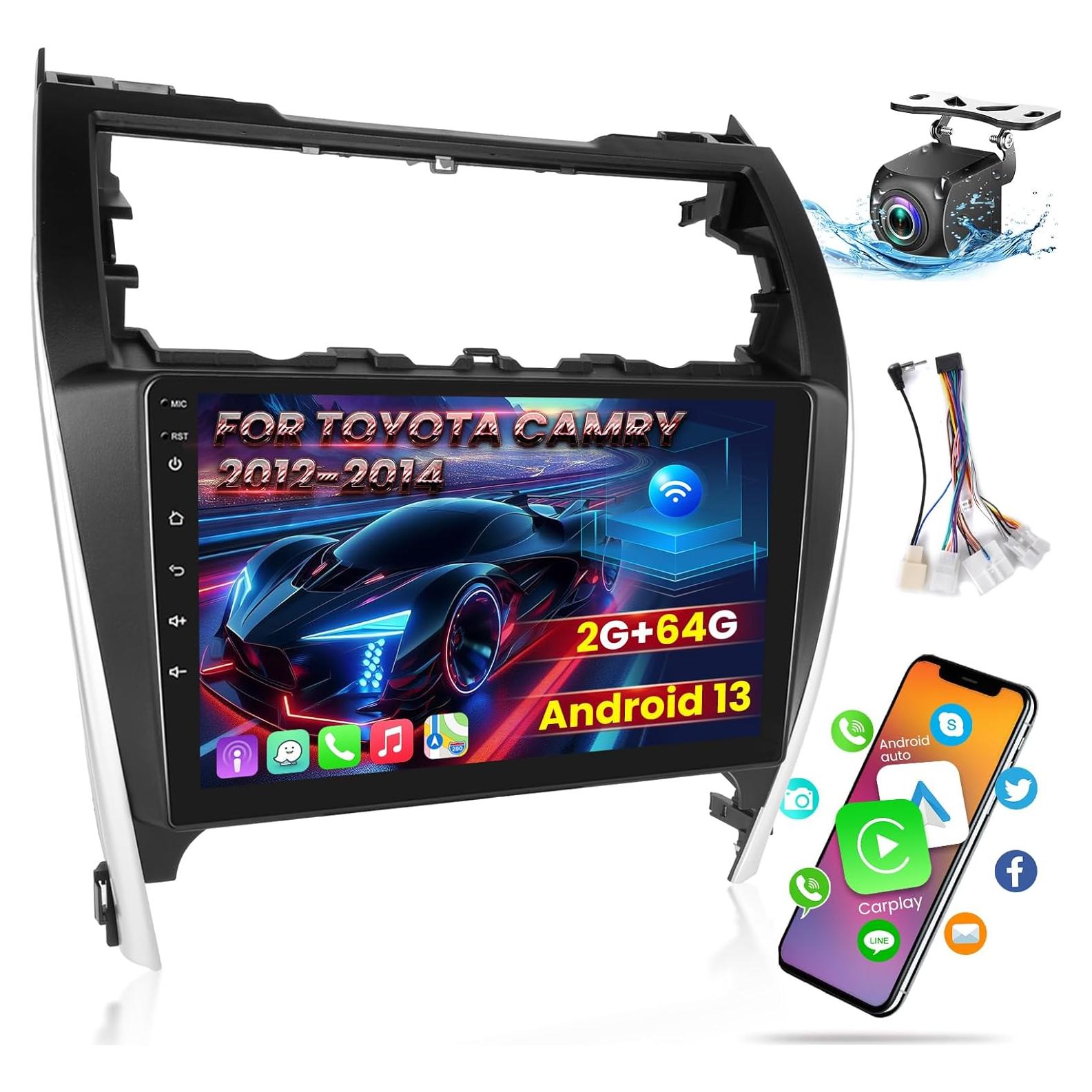 Radio de Coche Android 13 EKAT para Toyota Camry 2012-2014 10.1"