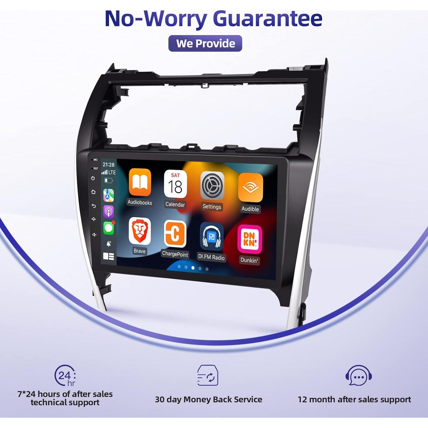 Radio de Coche Android 13 EKAT para Toyota Camry 2012-2014 10.1"