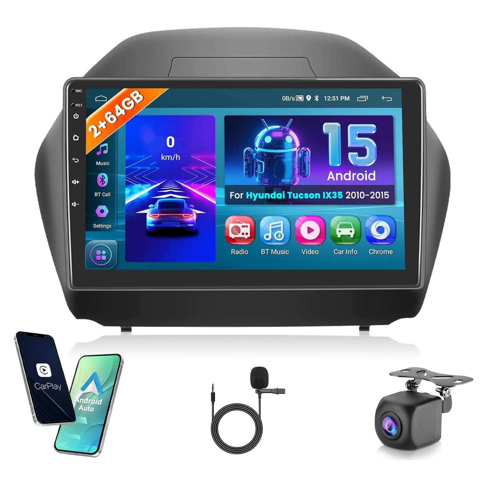 Estéreo de Coche Android Hikity 10.1" 2GB 64GB para Hyundai Tucson IX35 2010-2015