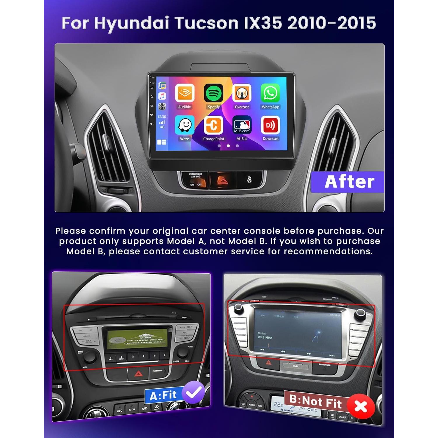 Estéreo de Coche Android Hikity 10.1" 2GB 64GB para Hyundai Tucson IX35 2010-2015