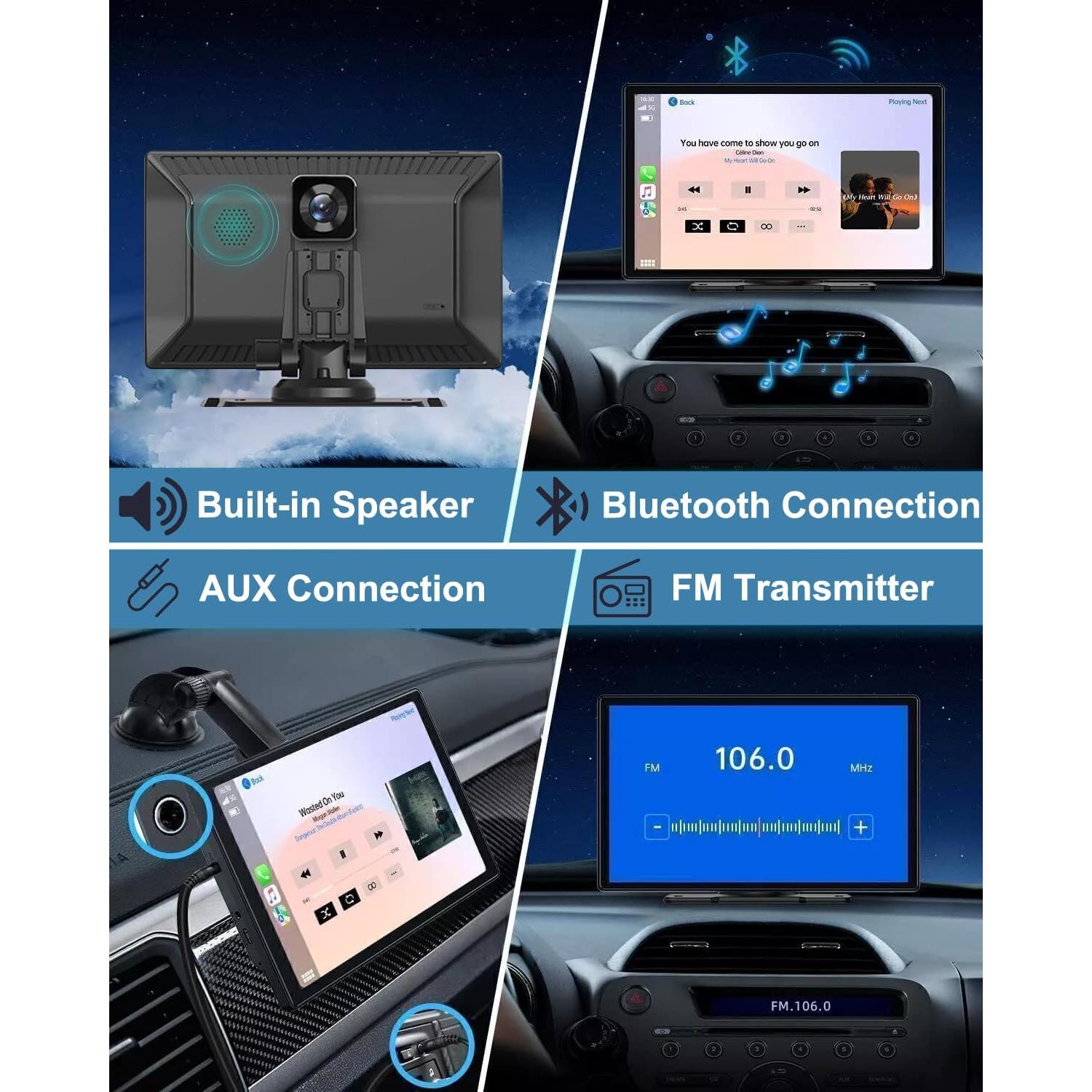 Pantalla Carplay 25HOURS HK9 9" HD con cámaras 4K y 1080P