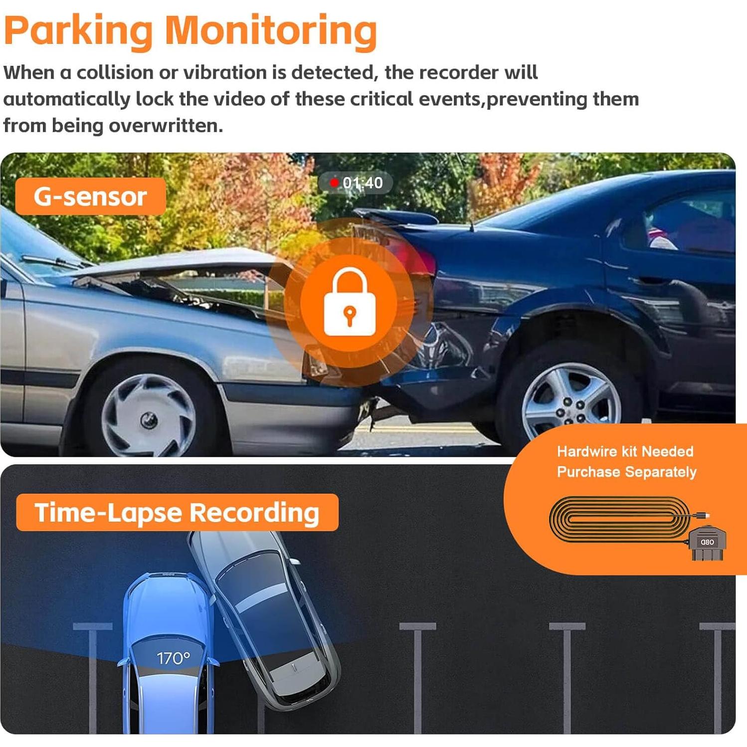 Cámara Dash 360° 4 Canales MITNOTY 2.5K+1080P GPS WiFi