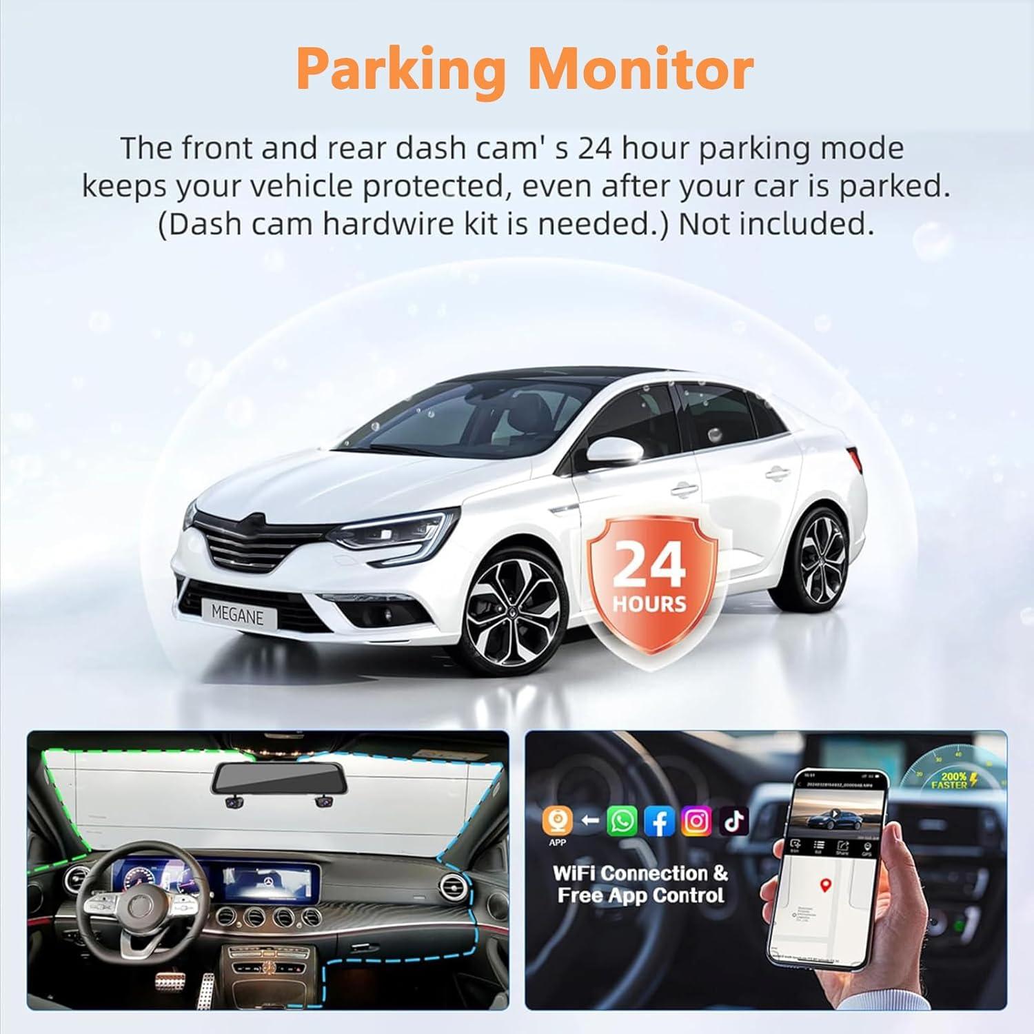 Cámara Dash 360° 4 Canales MITNOTY 2.5K+1080P GPS WiFi