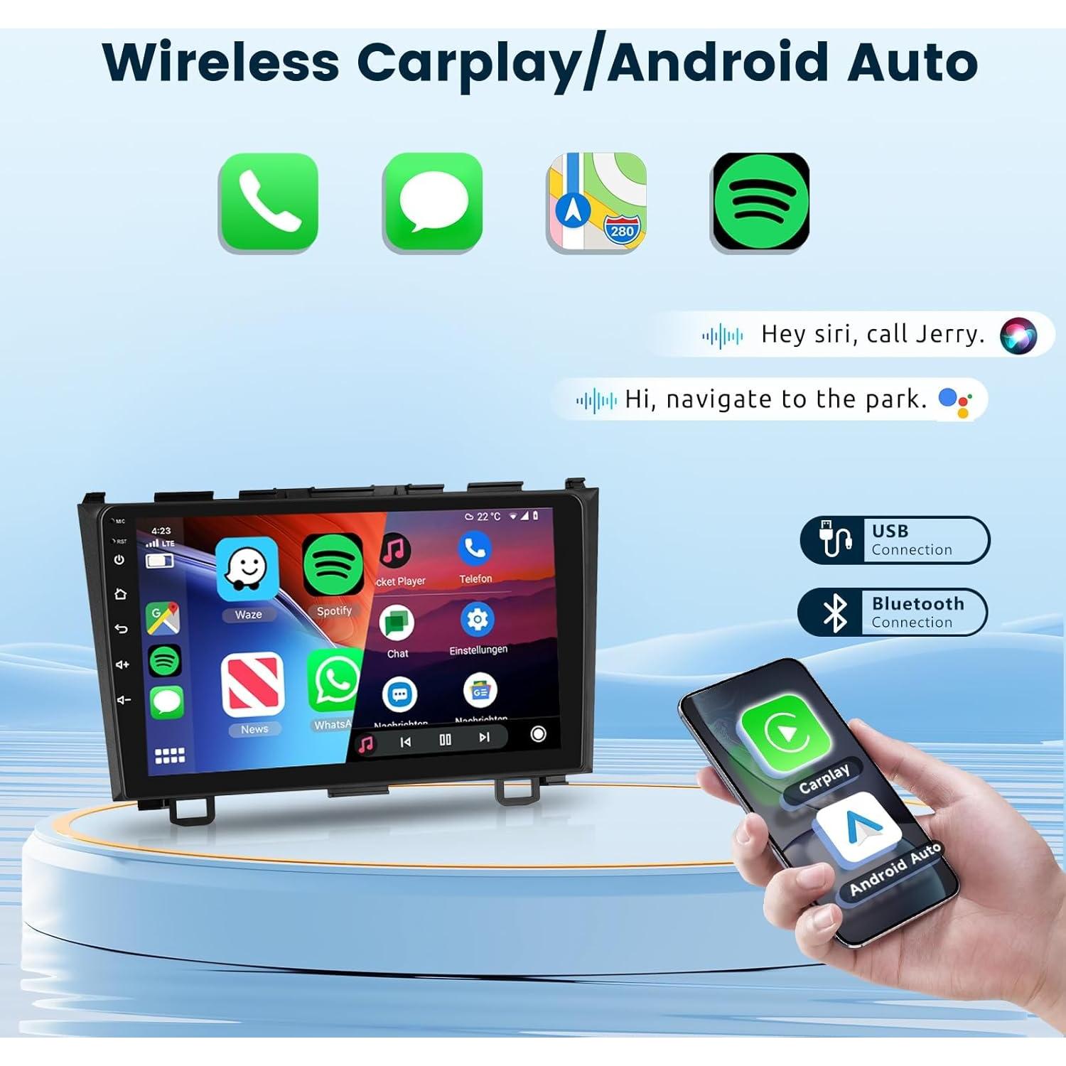 Estéreo de Coche Android Podofo 2+64G para Honda CRV 2007-2011