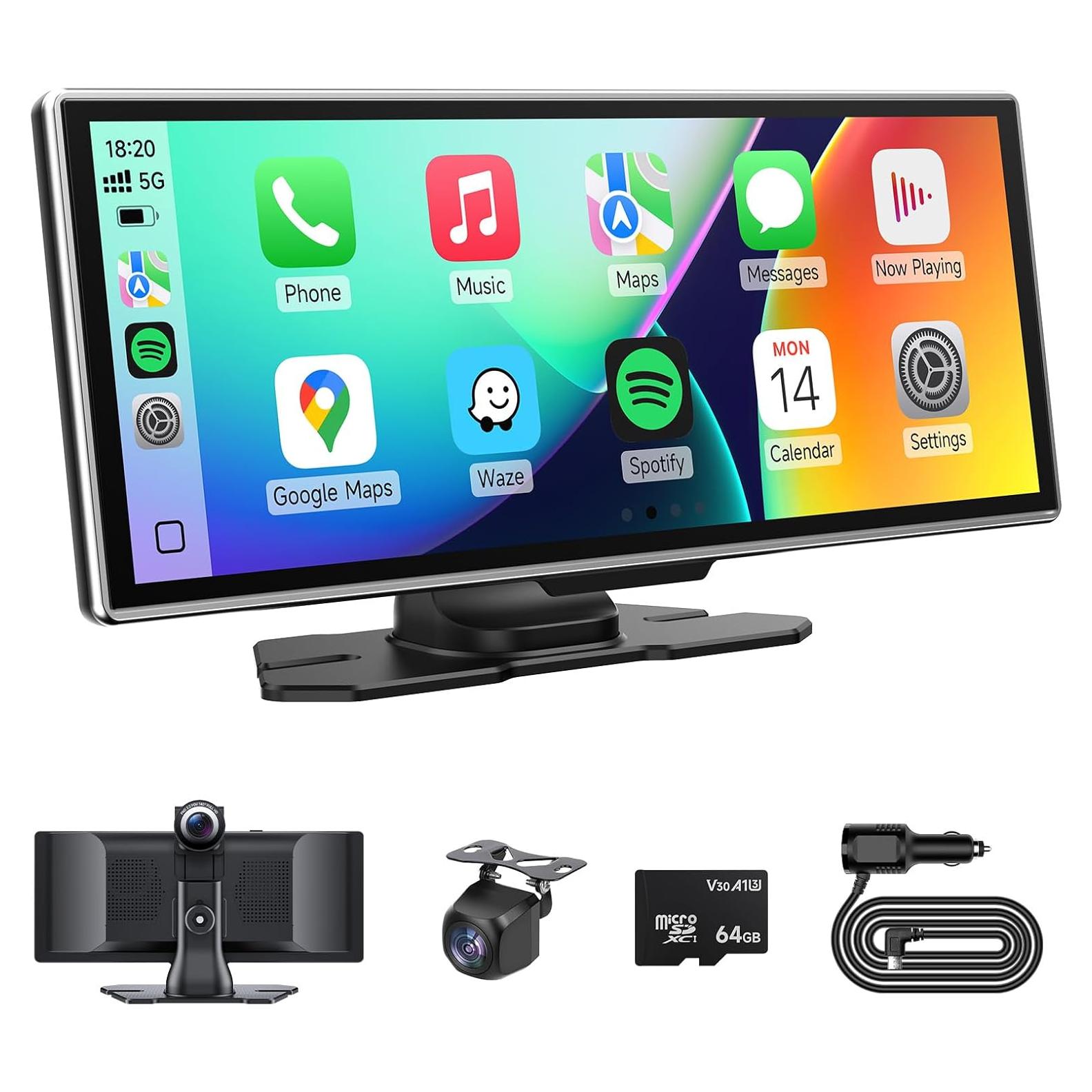 Pantalla Carplay Inalámbrica 11.26" NINEYIN con Cámara 4K