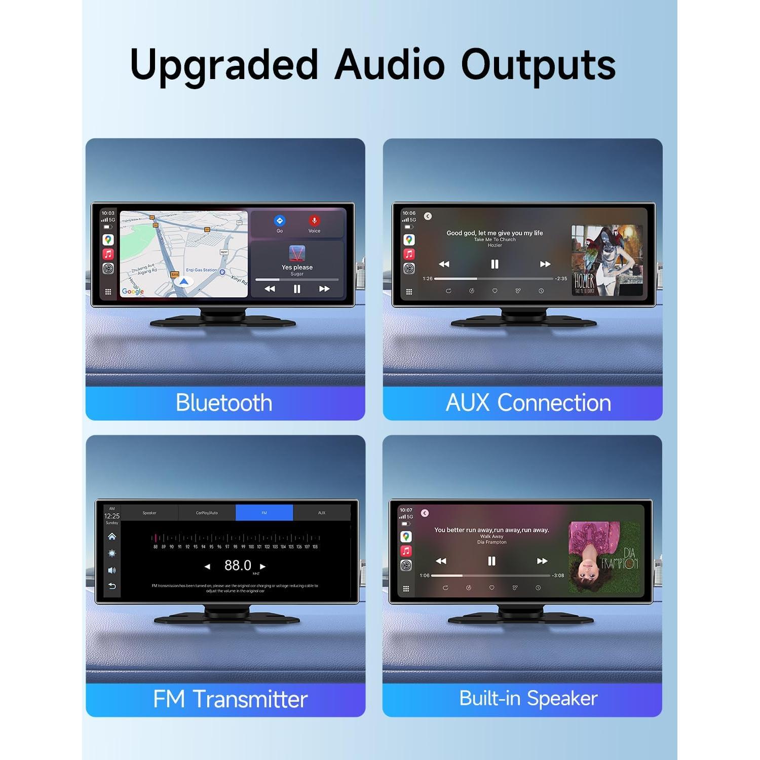 Pantalla Carplay Inalámbrica 11.26" NINEYIN con Cámara 4K