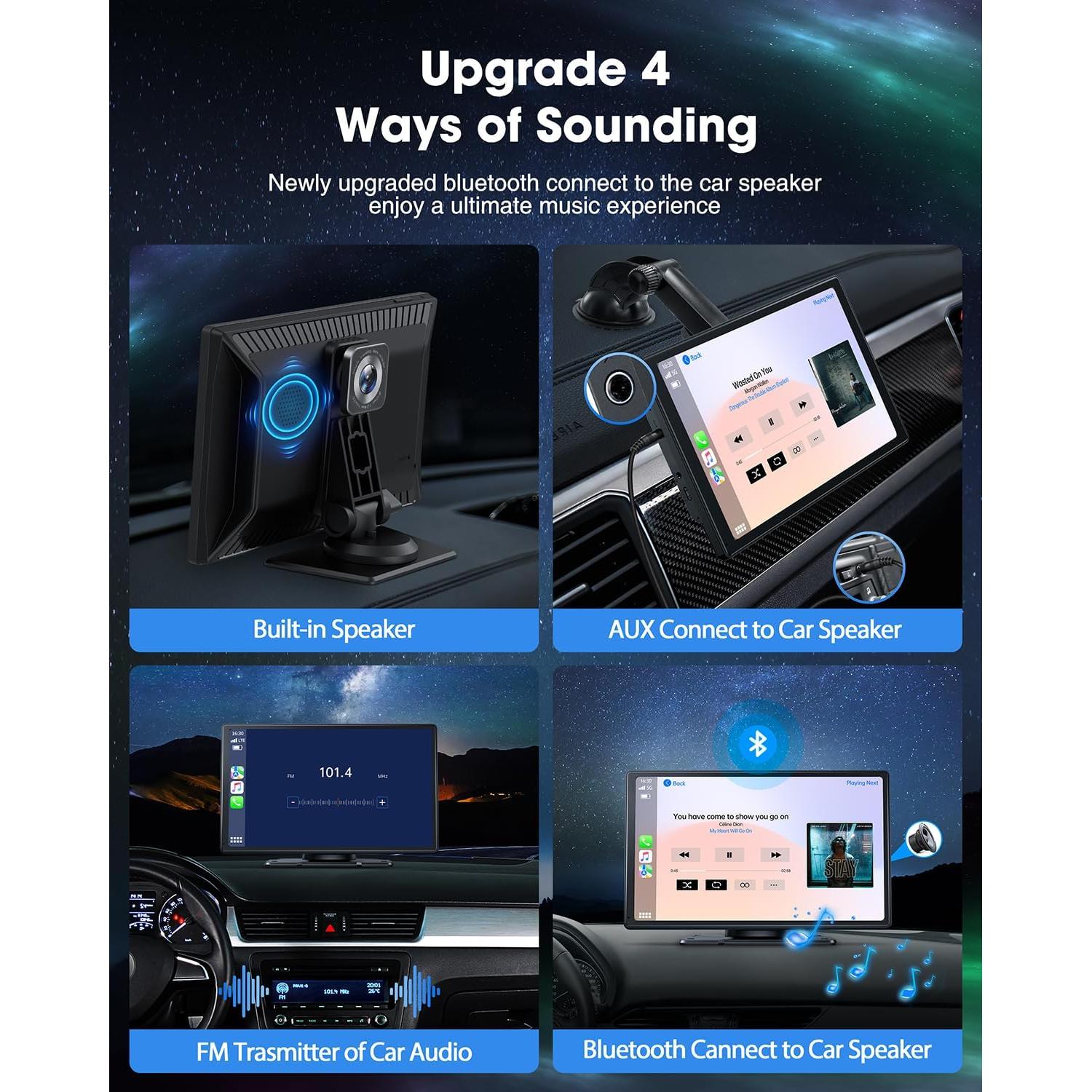 Estéreo Inalámbrico 9 Pulgadas LAMTTO con Carplay y GPS