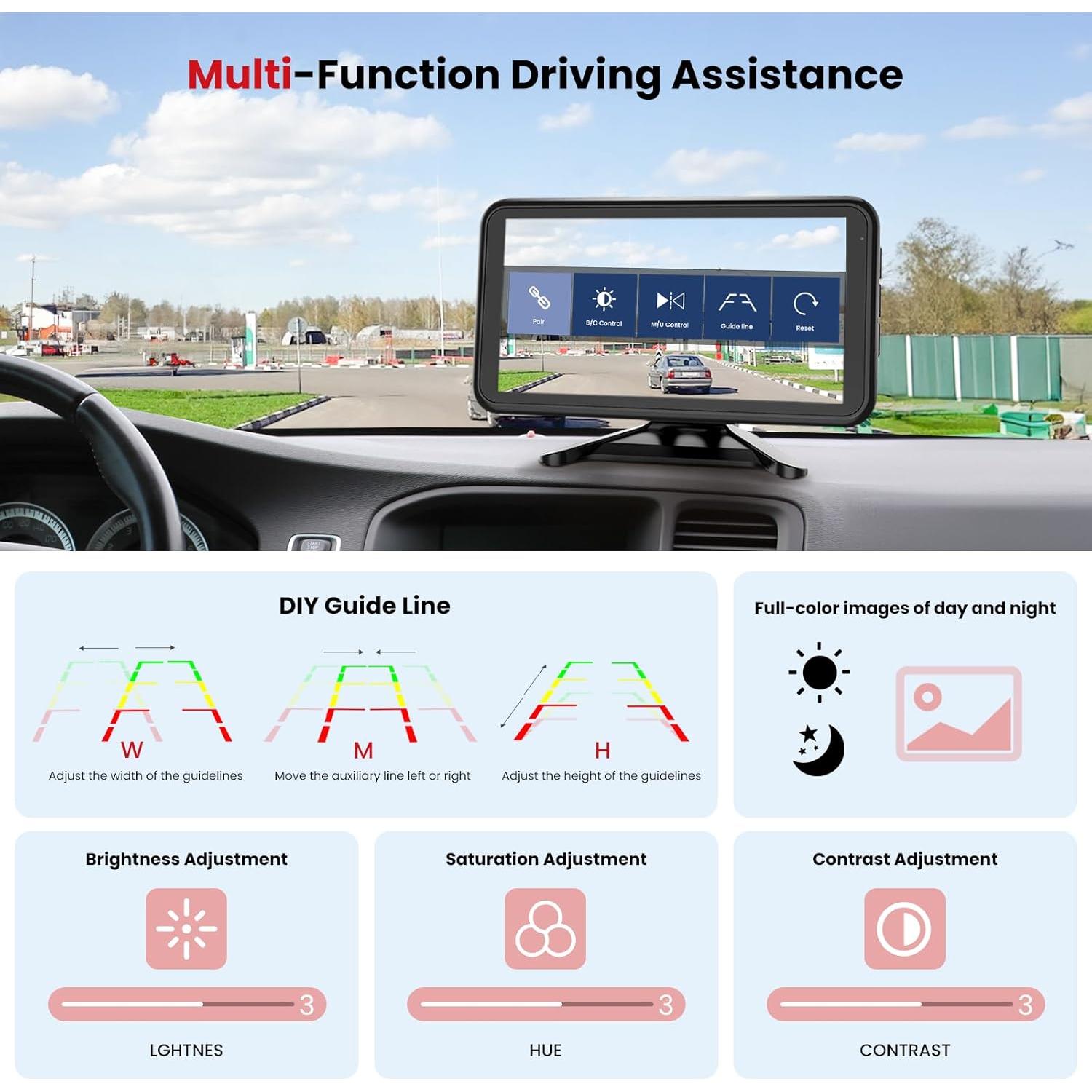 Cámara de Respaldo Inalámbrica Foxpark 1080P IP69K 0.5kg