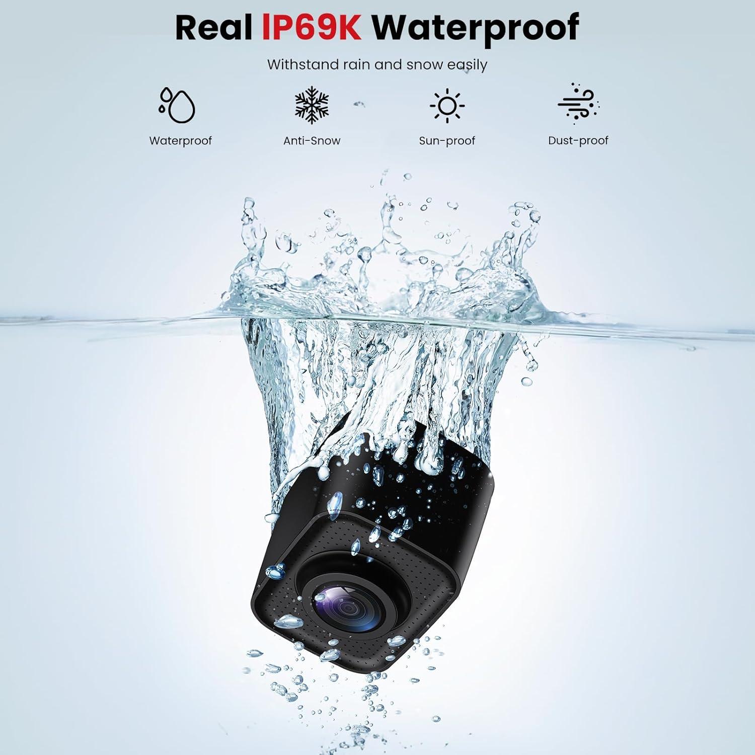 Cámara de Respaldo Inalámbrica Foxpark 1080P IP69K 0.5kg